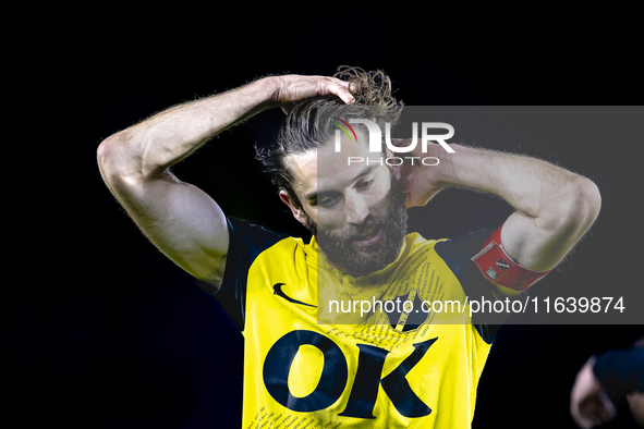 NAC Breda defender Jan van den Berg plays during the match between NAC and NEC at the NAC Rat Verleghstadium for the Dutch Eredivisie season...