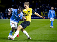 NEC defender Brayann Pereira and NAC Breda midfielder Max Balard are present during the match between NAC and NEC at the NAC Rat Verleghstad...