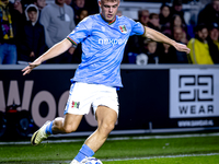 NEC forward Vito van Crooij plays during the match between NAC and NEC at the NAC Rat Verlegh Stadium for the Dutch Eredivisie season 2024-2...