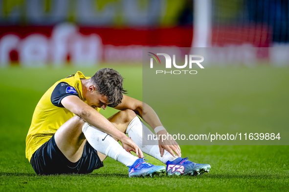 NAC Breda forward Kacper Kostorz plays during the match between NAC and NEC at the NAC Rat Verlegh Stadium for the Dutch Eredivisie season 2...