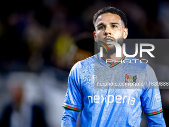 NEC defender Calvin Verdonk plays during the match between NAC and NEC at the NAC Rat Verleghstadium for the Dutch Eredivisie season 2024-20...