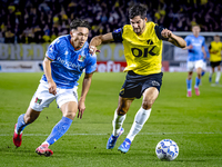 NEC forward Kento Shiogai and NAC Breda defender Leo Greiml play during the match between NAC and NEC at the NAC Rat Verlegh Stadium for the...