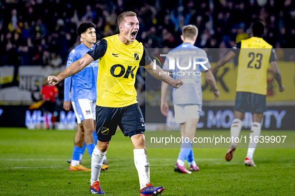 NAC Breda defender Boy Kemper plays during the match between NAC and NEC at the NAC Rat Verleghstadium for the Dutch Eredivisie season 2024-...