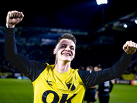 NAC Breda midfielder Dominik Janosek celebrates the victory after the game during the match between NAC and NEC at the NAC Rat Verleghstadiu...