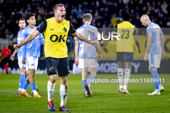 NAC Breda defender Boy Kemper plays during the match between NAC and NEC at the NAC Rat Verleghstadium for the Dutch Eredivisie season 2024-...