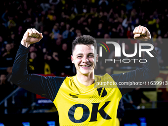 NAC Breda midfielder Dominik Janosek celebrates the victory after the game during the match between NAC and NEC at the NAC Rat Verleghstadiu...