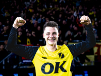 NAC Breda midfielder Dominik Janosek celebrates the victory after the game during the match between NAC and NEC at the NAC Rat Verleghstadiu...