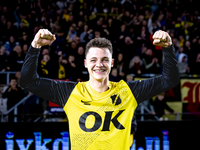 NAC Breda midfielder Dominik Janosek celebrates the victory after the game during the match between NAC and NEC at the NAC Rat Verleghstadiu...