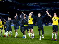 Players of NAC celebrate the victory after the game during the match between NAC and NEC at the NAC Rat Verleghstadium for the Dutch Eredivi...