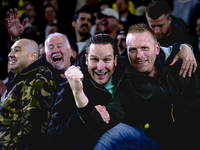 Supporters of NAC Breda attend the match between NAC and NEC at the NAC Rat Verleghstadium for the Dutch Eredivisie season 2024-2025 in Bred...