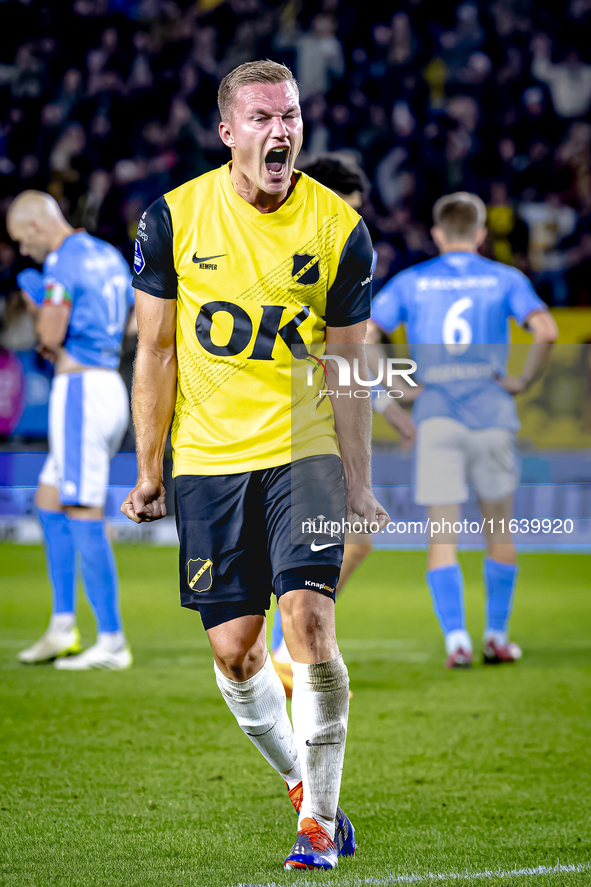 NAC Breda defender Boy Kemper plays during the match between NAC and NEC at the NAC Rat Verleghstadium for the Dutch Eredivisie season 2024-...