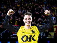 NAC Breda midfielder Dominik Janosek celebrates the victory after the game during the match between NAC and NEC at the NAC Rat Verleghstadiu...