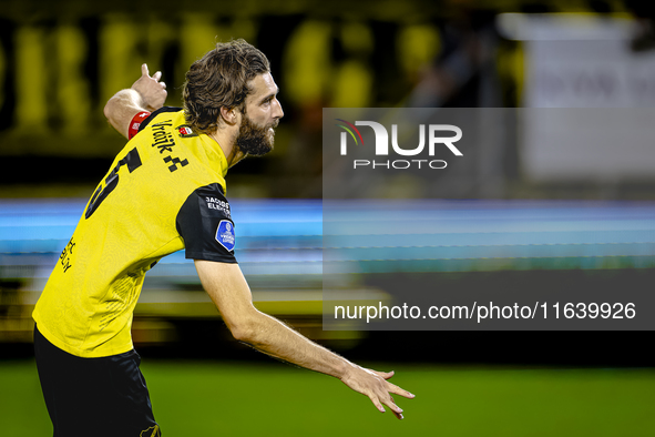 NAC Breda defender Jan van den Berg plays during the match between NAC and NEC at the NAC Rat Verleghstadium for the Dutch Eredivisie season...