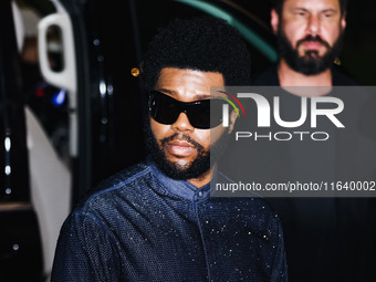 Khalid attends the Emporio Armani Fashion Show during the Milan Womenswear Spring/Summer 2025 in Milan, Italy, on September 19, 2024 (