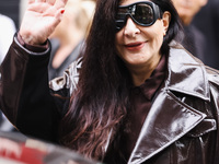 Marina Abramovic attends the Ferrari Fashion Show during the Milan Womenswear Spring/Summer 2025 in Milan, Italy, on September 21, 2024 (