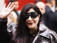 Marina Abramovic attends the Ferrari Fashion Show during the Milan Womenswear Spring/Summer 2025 in Milan, Italy, on September 21, 2024 (