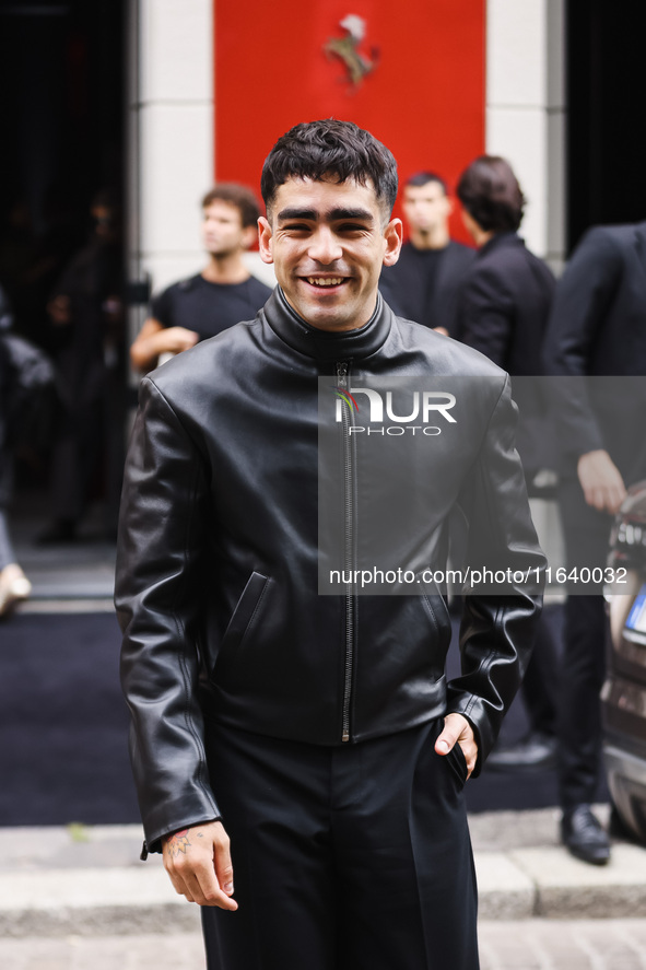 Omar Ayuso attends the Ferrari Fashion Show during the Milan Womenswear Spring/Summer 2025 in Milan, Italy, on September 21, 2024 