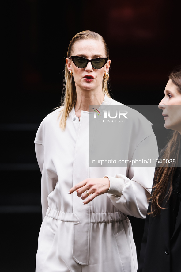 Eva Riccobono attends the Ferrari Fashion Show during the Milan Womenswear Spring/Summer 2025 in Milan, Italy, on September 21, 2024 