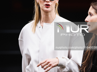 Eva Riccobono attends the Ferrari Fashion Show during the Milan Womenswear Spring/Summer 2025 in Milan, Italy, on September 21, 2024 (