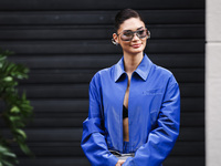 Pia Wurtzbach attends the Ferrari Fashion Show during the Milan Womenswear Spring/Summer 2025 in Milan, Italy, on September 21, 2024 (