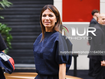 Federica Masolin attends the Ferrari Fashion Show during the Milan Womenswear Spring/Summer 2025 in Milan, Italy, on September 21, 2024 (