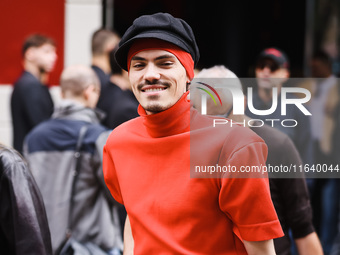 Lyas attends the Ferrari Fashion Show during the Milan Womenswear Spring/Summer 2025 in Milan, Italy, on September 21, 2024 (