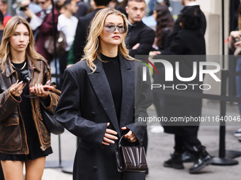 Chloe Lecareux attends the Ferrari Fashion Show during the Milan Womenswear Spring/Summer 2025 in Milan, Italy, on September 21, 2024 (