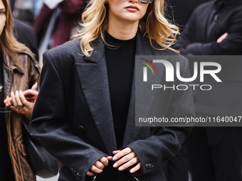 Chloe Lecareux attends the Ferrari Fashion Show during the Milan Womenswear Spring/Summer 2025 in Milan, Italy, on September 21, 2024 (