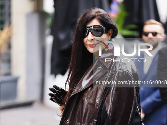 Marina Abramovic attends the Ferrari Fashion Show during the Milan Womenswear Spring/Summer 2025 in Milan, Italy, on September 21, 2024 (