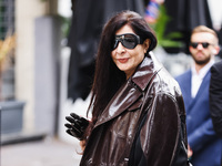 Marina Abramovic attends the Ferrari Fashion Show during the Milan Womenswear Spring/Summer 2025 in Milan, Italy, on September 21, 2024 (