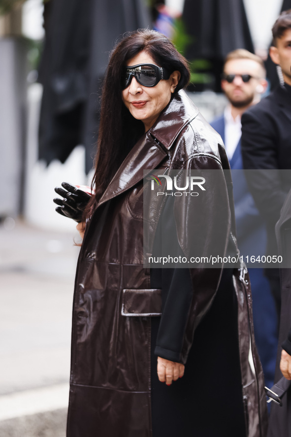 Marina Abramovic attends the Ferrari Fashion Show during the Milan Womenswear Spring/Summer 2025 in Milan, Italy, on September 21, 2024 