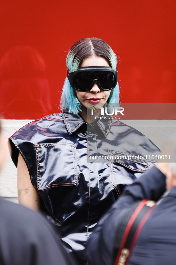 Rose Villain attends the Ferrari Fashion Show during the Milan Womenswear Spring/Summer 2025 in Milan, Italy, on September 21, 2024 