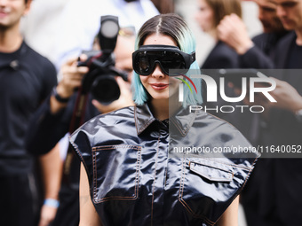 Rose Villain attends the Ferrari Fashion Show during the Milan Womenswear Spring/Summer 2025 in Milan, Italy, on September 21, 2024 (