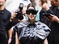 Rose Villain attends the Ferrari Fashion Show during the Milan Womenswear Spring/Summer 2025 in Milan, Italy, on September 21, 2024 (