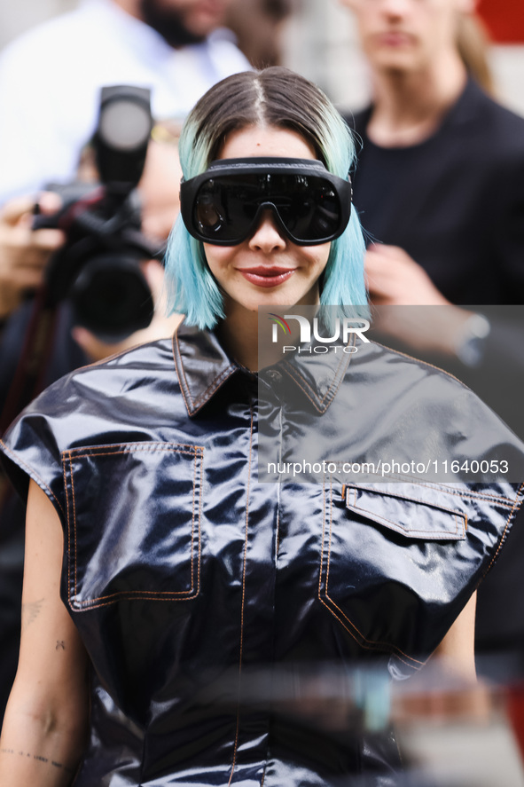 Rose Villain attends the Ferrari Fashion Show during the Milan Womenswear Spring/Summer 2025 in Milan, Italy, on September 21, 2024 