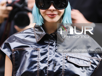 Rose Villain attends the Ferrari Fashion Show during the Milan Womenswear Spring/Summer 2025 in Milan, Italy, on September 21, 2024 (