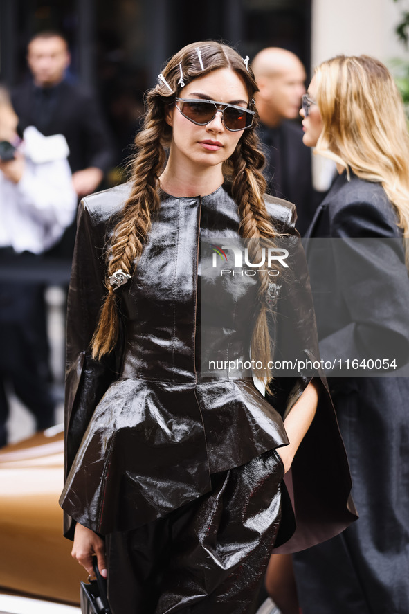 Mara Lafontan attends the Ferrari Fashion Show during the Milan Womenswear Spring/Summer 2025 in Milan, Italy, on September 21, 2024 