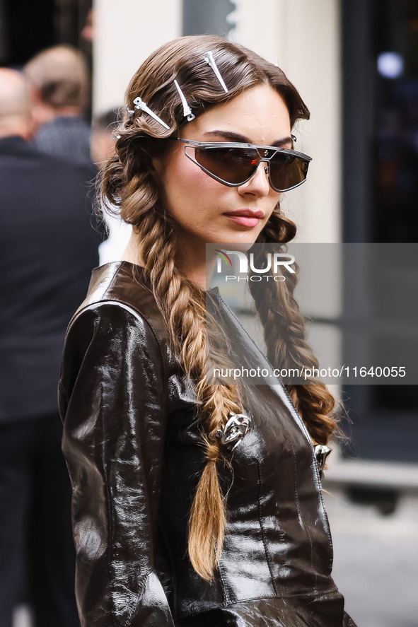 Mara Lafontan attends the Ferrari Fashion Show during the Milan Womenswear Spring/Summer 2025 in Milan, Italy, on September 21, 2024 