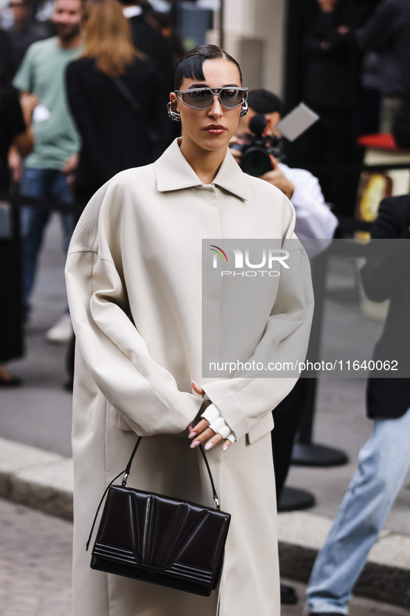 Ginevra Mavilla attends the Ferrari Fashion Show during the Milan Womenswear Spring/Summer 2025 in Milan, Italy, on September 21, 2024. 