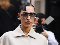 Ginevra Mavilla attends the Ferrari Fashion Show during the Milan Womenswear Spring/Summer 2025 in Milan, Italy, on September 21, 2024. (