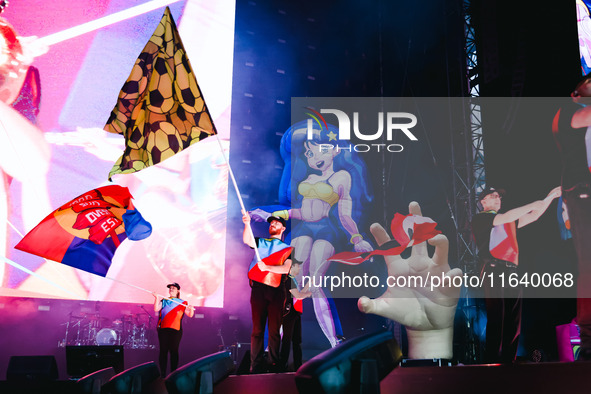 Max Pezzali performs live during the Max Forever Tour 2024 at San Siro Stadium in Milan, Italy, on July 01, 2024 