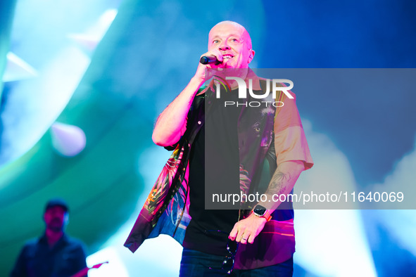 Max Pezzali performs live during the Max Forever Tour 2024 at San Siro Stadium in Milan, Italy, on July 01, 2024 