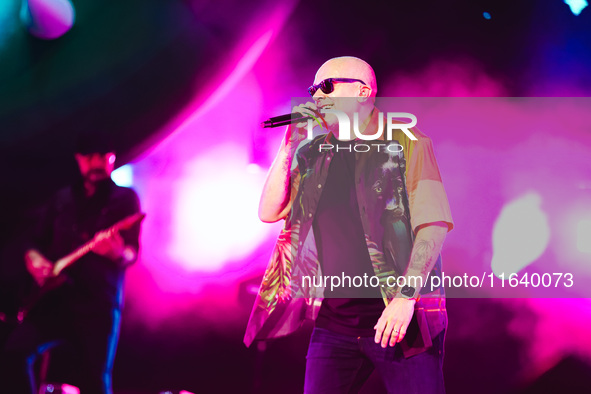 Max Pezzali performs live during the Max Forever Tour 2024 at San Siro Stadium in Milan, Italy, on July 01, 2024 