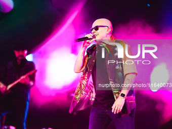 Max Pezzali performs live during the Max Forever Tour 2024 at San Siro Stadium in Milan, Italy, on July 01, 2024 (