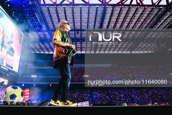 Max Pezzali performs live during the Max Forever Tour 2024 at San Siro Stadium in Milan, Italy, on July 01, 2024 