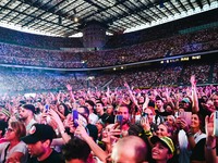 Max Pezzali performs live during the Max Forever Tour 2024 at San Siro Stadium in Milan, Italy, on July 01, 2024 (