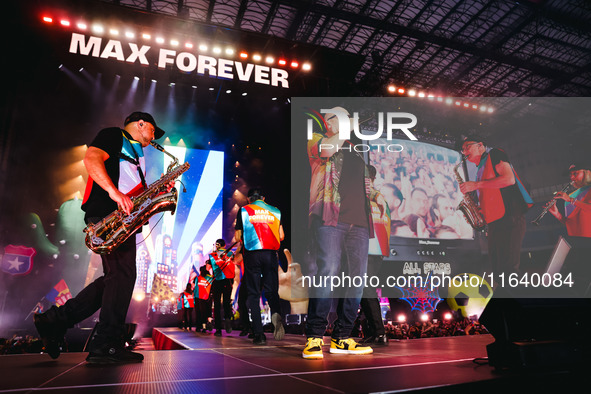 Max Pezzali performs live during the Max Forever Tour 2024 at San Siro Stadium in Milan, Italy, on July 01, 2024 