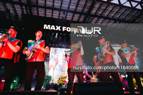 Max Pezzali performs live during the Max Forever Tour 2024 at San Siro Stadium in Milan, Italy, on July 01, 2024 