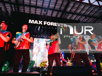 Max Pezzali performs live during the Max Forever Tour 2024 at San Siro Stadium in Milan, Italy, on July 01, 2024 (