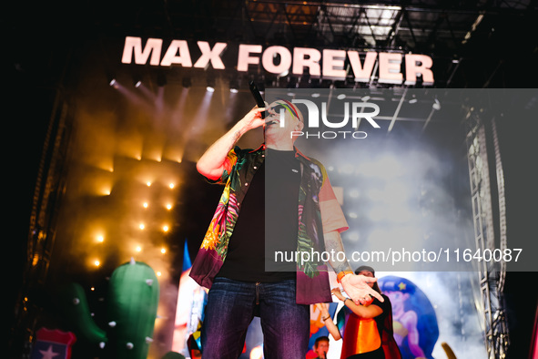 Max Pezzali performs live during the Max Forever Tour 2024 at San Siro Stadium in Milan, Italy, on July 01, 2024 